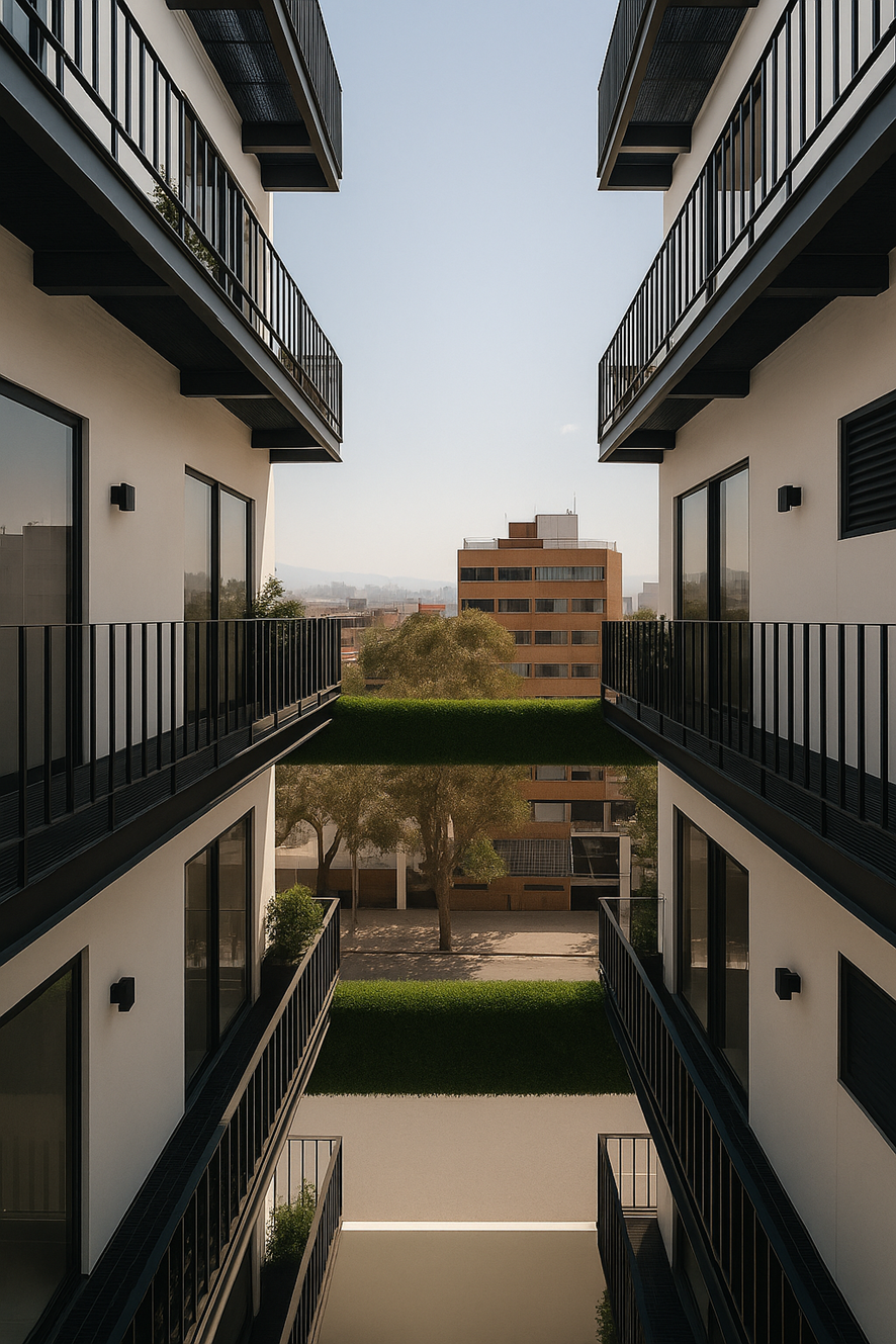 Vista del conjunto residencial